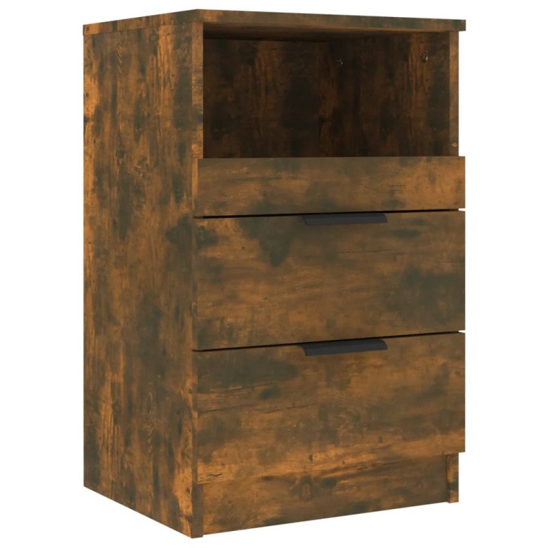 vidaXL Nočné stolíky 2 ks dymový dub spracované drevo