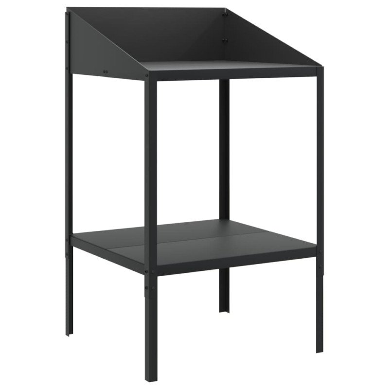 vidaXL Stojan na rastliny antracitový 56,5x54,5x100cm pozinkovaná oceľ