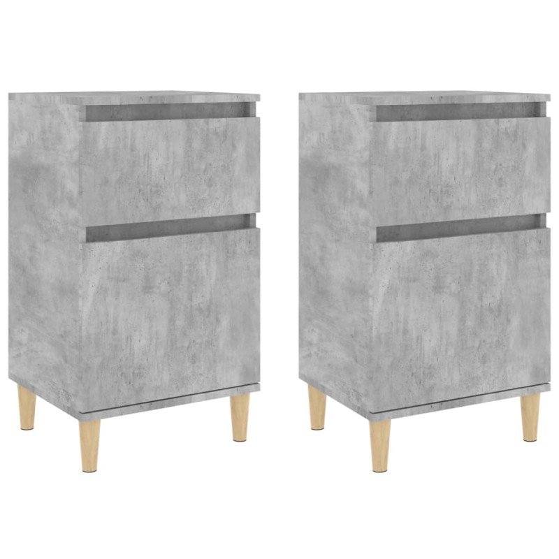 vidaXL Nočné stolíky 2 ks betónové sivé 40x35x70 cm