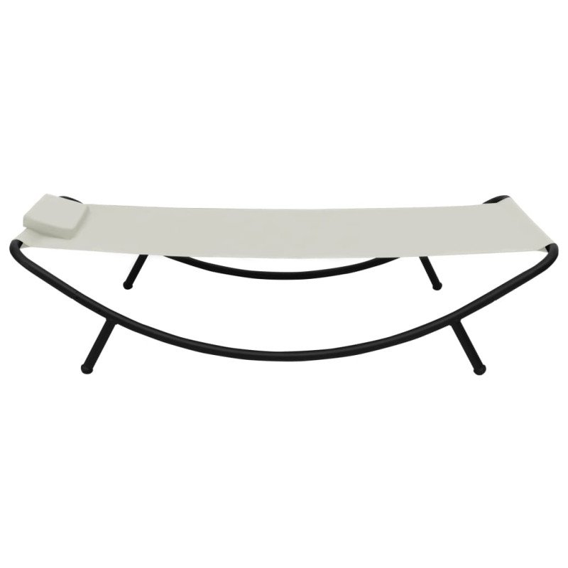 vidaXL Záhradná posteľ krémová 200x90 cm oceľová
