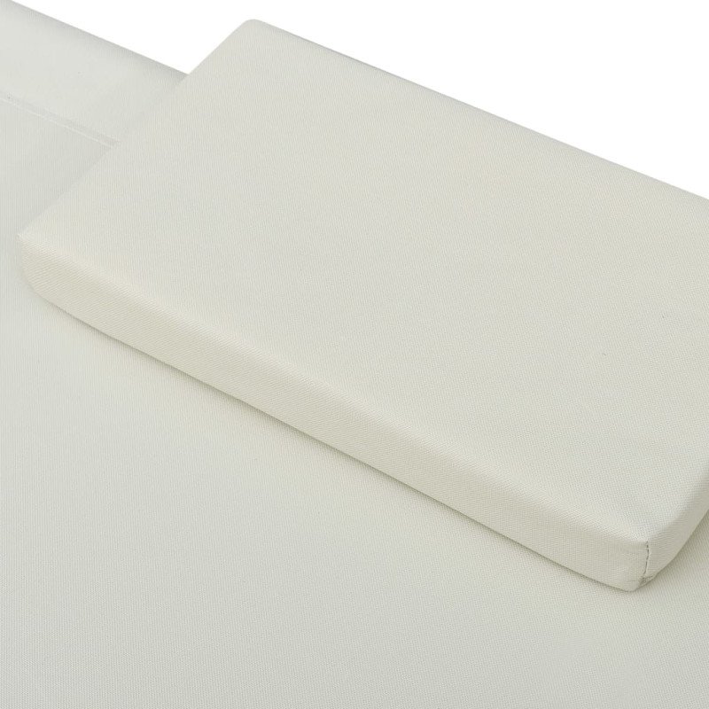 vidaXL Záhradná posteľ krémová 200x90 cm oceľová