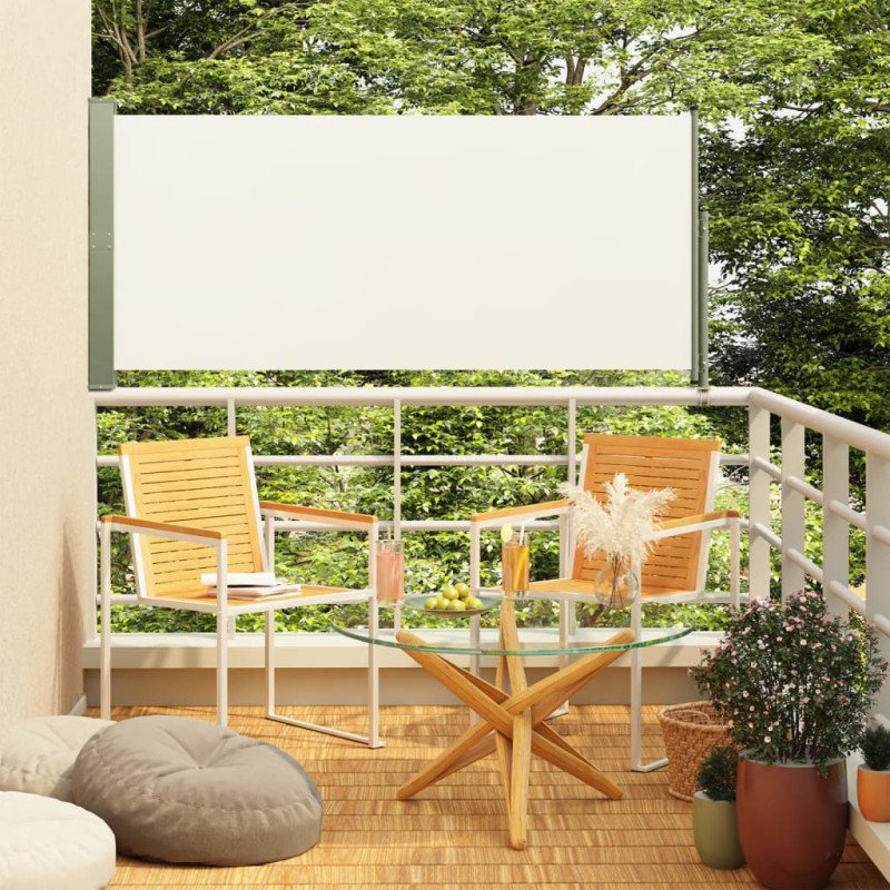 vidaXL Zaťahovacia bočná markíza na terasu 160x300 cm krémová vidaXL Zaťahovacia bočná markíza na terasu 160x300 cm krémová