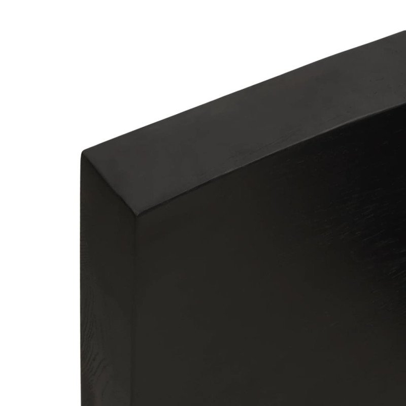 vidaXL Stolová doska tmavohnedá 120x50x(2-6)cm ošetrený masív hrany