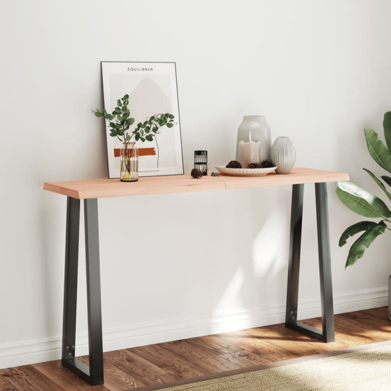 vidaXL Stolová doska 140x40x(2-4) cm neošetrený masív živé hrany