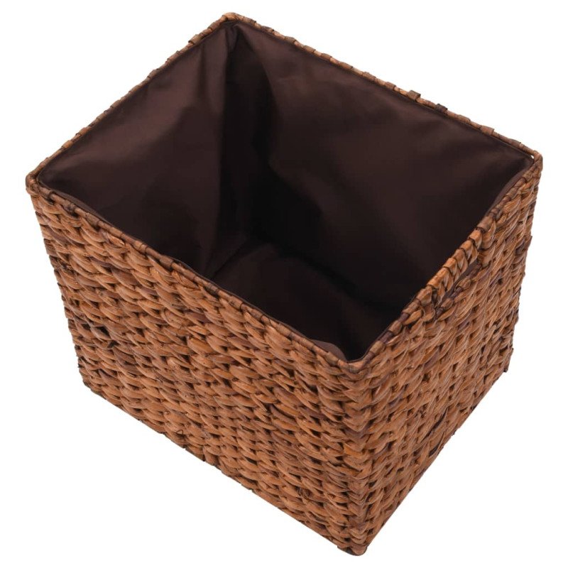 vidaXL Lavica s 3 košíkmi z morskej trávy 105x40x42cm hnedá