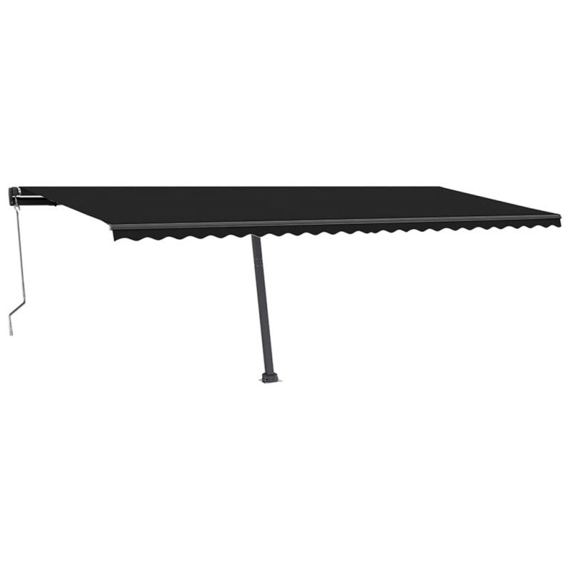 vidaXL Samostatne stojaca automatická markíza 600x350 cm antracitová