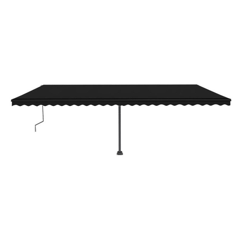 vidaXL Samostatne stojaca automatická markíza 600x350 cm antracitová