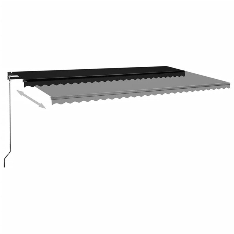 vidaXL Samostatne stojaca automatická markíza 600x350 cm antracitová