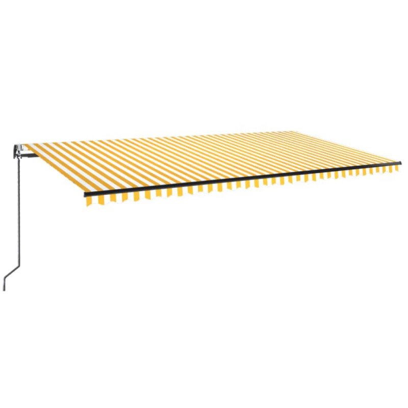 vidaXL Automaticky zaťahovacia markíza 600x350 cm žltá a biela