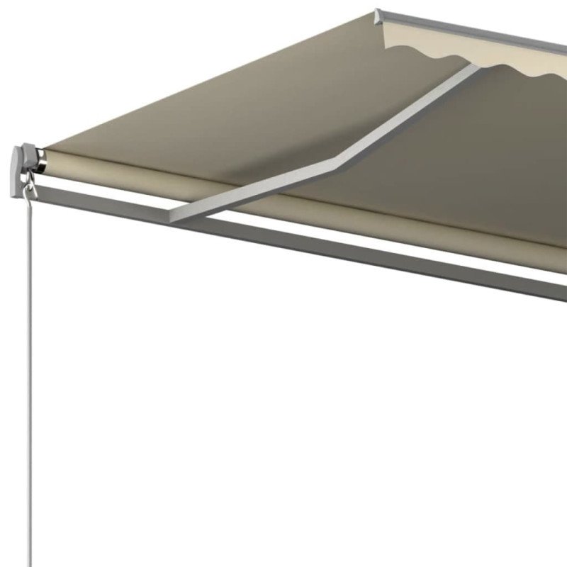 vidaXL Samostatne stojaca automatická markíza 450x300 cm krémová