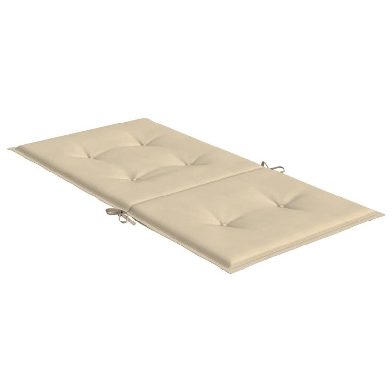 vidaXL Podložky na záhradné stoličky, nízke operadlo 6 ks 100x50x3 cm