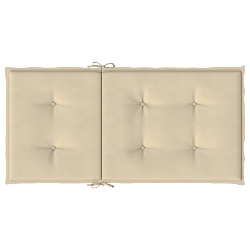 vidaXL Podložky na záhradné stoličky, nízke operadlo 6 ks 100x50x3 cm