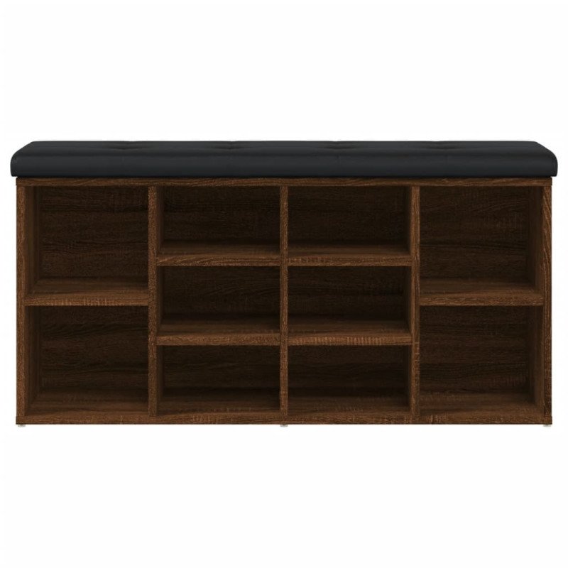 vidaXL Lavička na topánky hnedý dub 102x32x50 cm kompozitné drevo