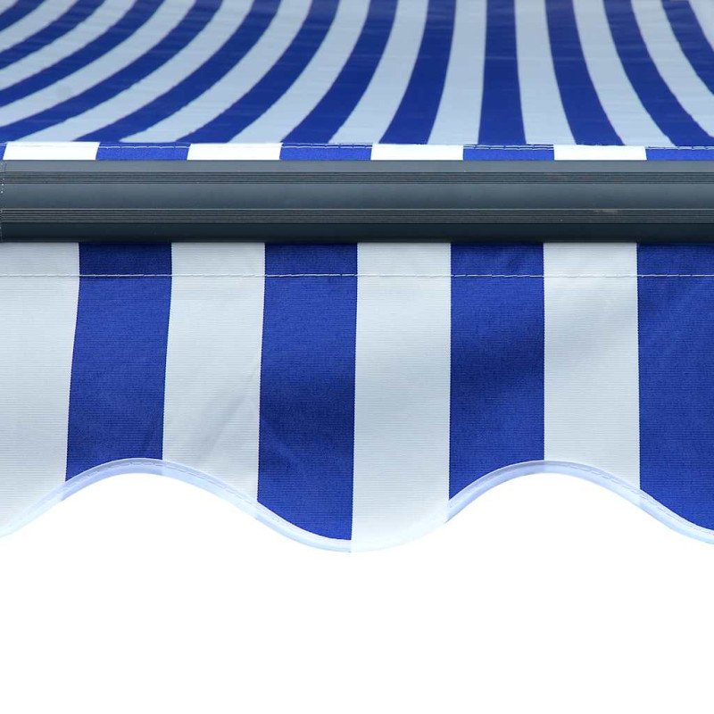 vidaXL Ručne zaťahovacia markíza s LED 300x250 cm modro-biela