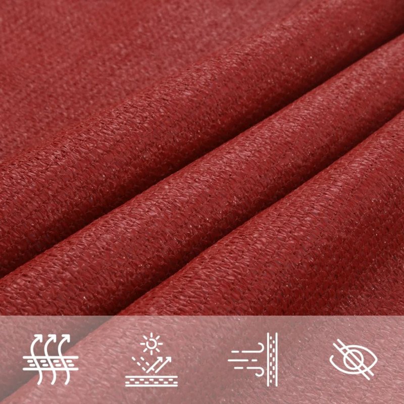 vidaXL Tieniaca plachta 160 g/m² červená 3,5x5 m HDPE