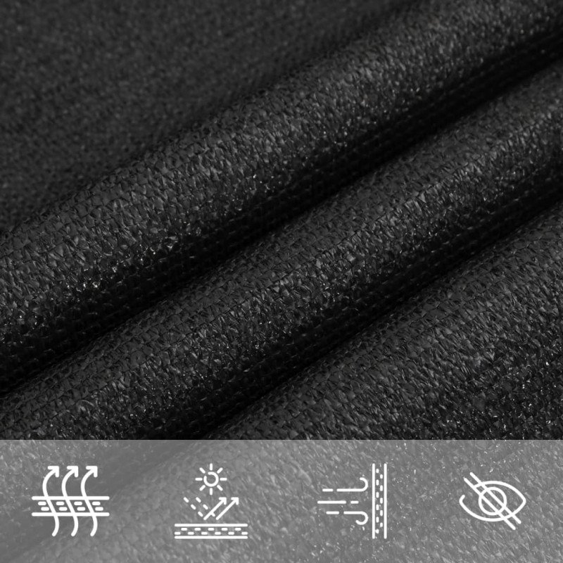 vidaXL Tieniaca plachta 160 g/m², čierna 4,5x4,5 m, HDPE