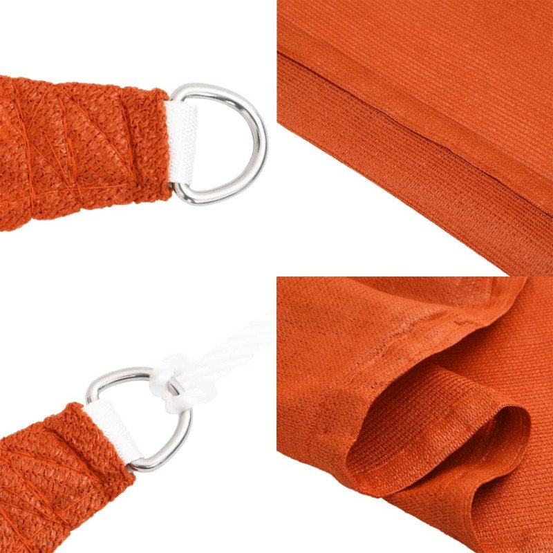 vidaXL Tieniaca plachta 160 g/m² oranžová 2x5 m HDPE