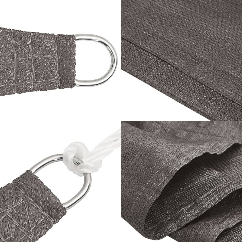 vidaXL Tieniaca plachta 160 g/m², antracitová 2,5x2,5 m, HDPE
