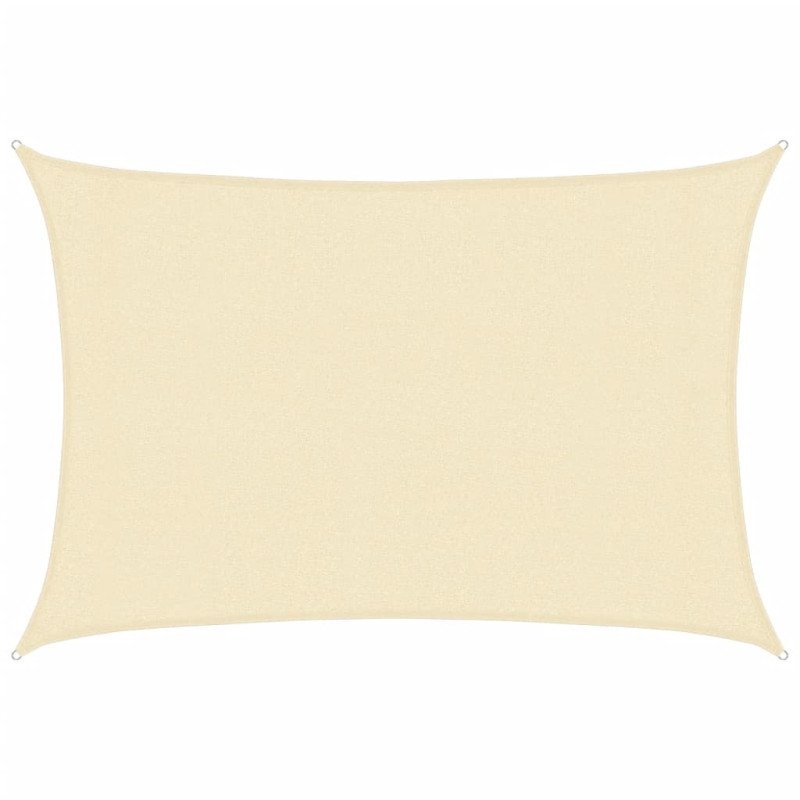 vidaXL Tieniaca plachta 160 g/m², krémová 3x4 m, HDPE