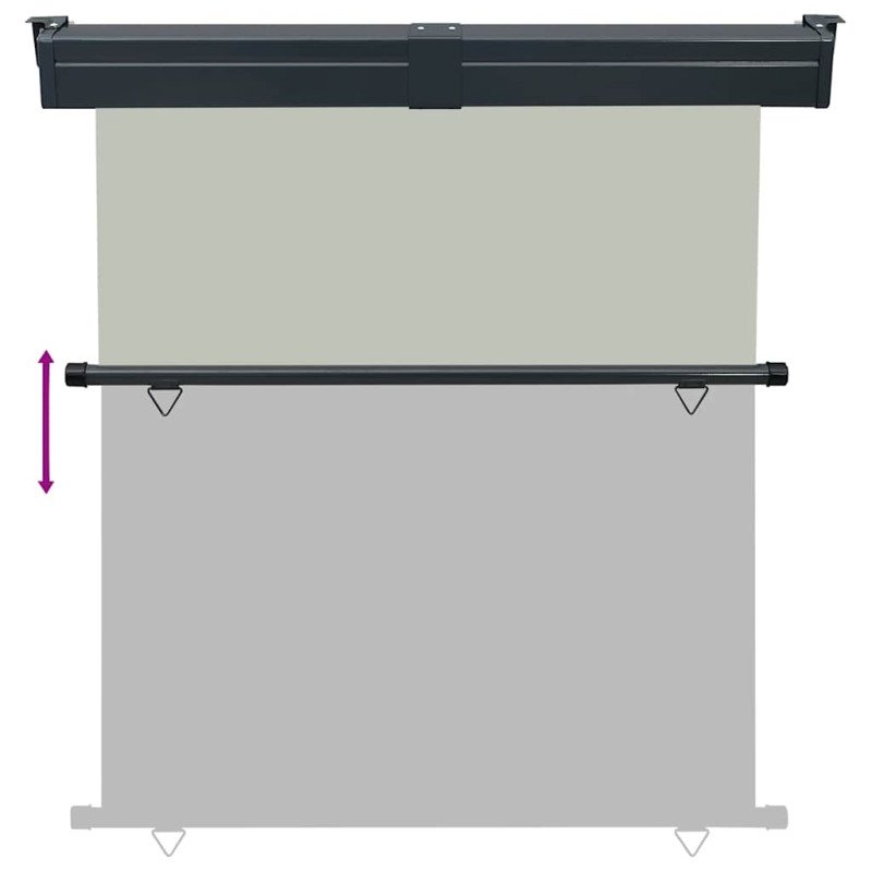 vidaXL Bočná markíza na balkón 170x250 cm, sivá