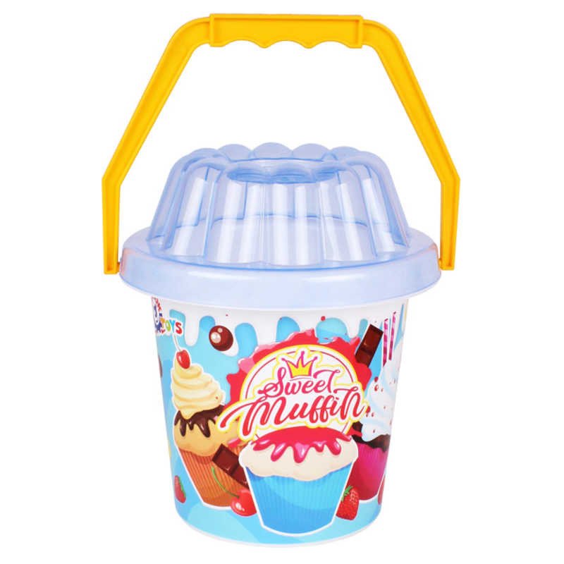 Baby sada na písek kyblík s naběračkou a cupcake dortíky 11ks 2 barvy