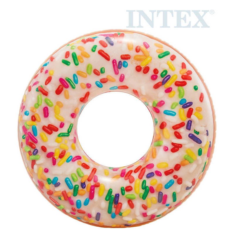 INTEX Kruh plavací donut barevný 114cm nafukovací dětské kolo do vody 56263