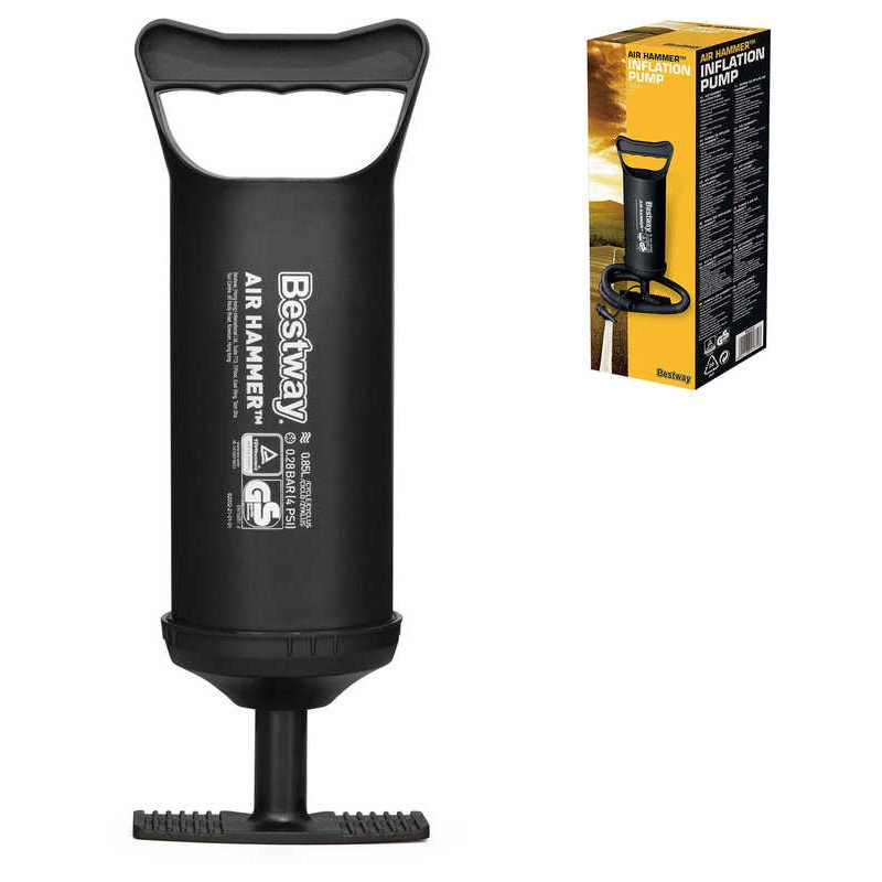 BESTWAY Pumpa ruční černá 30cm kompresor Air Hammer v krabici 62022