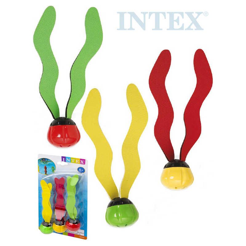 INTEX Míčky okrídlené potápěčské vodní set 3 barvy se stužkou 55503