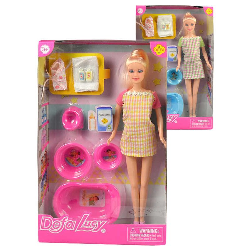 Panenka Defa Lucy maminka 29cm koupací set s kojeneckými potrebami 2 barvy