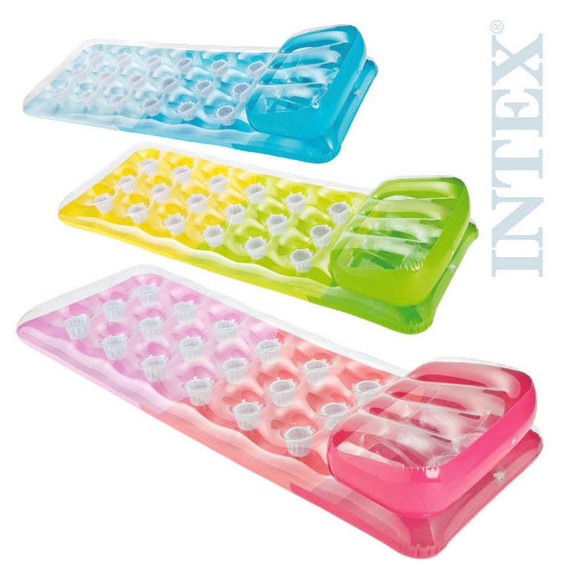 INTEX Lehátko 188 x 71cm matrace s 18 otvory do vody 3 barvy