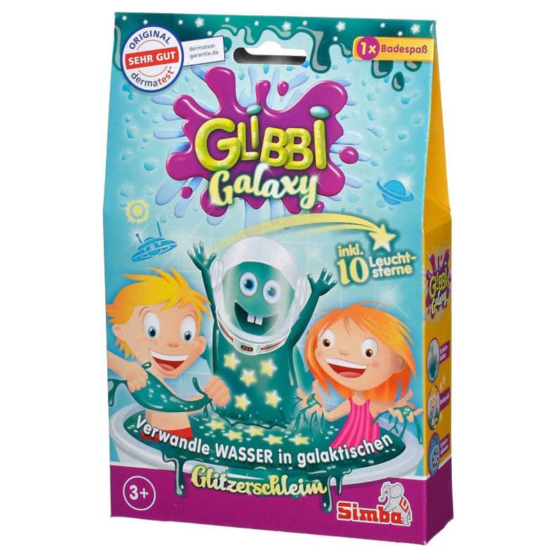 SIMBA Glibbi Galaxy Slime sliz zábavný do vany s hvězdičkami svítící ve tmě