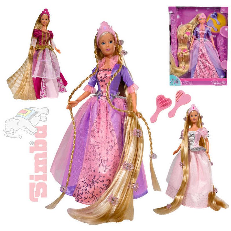 SIMBA Panenka princezna Steffi Rapunzel 30cm set s doplňky 3 druhy