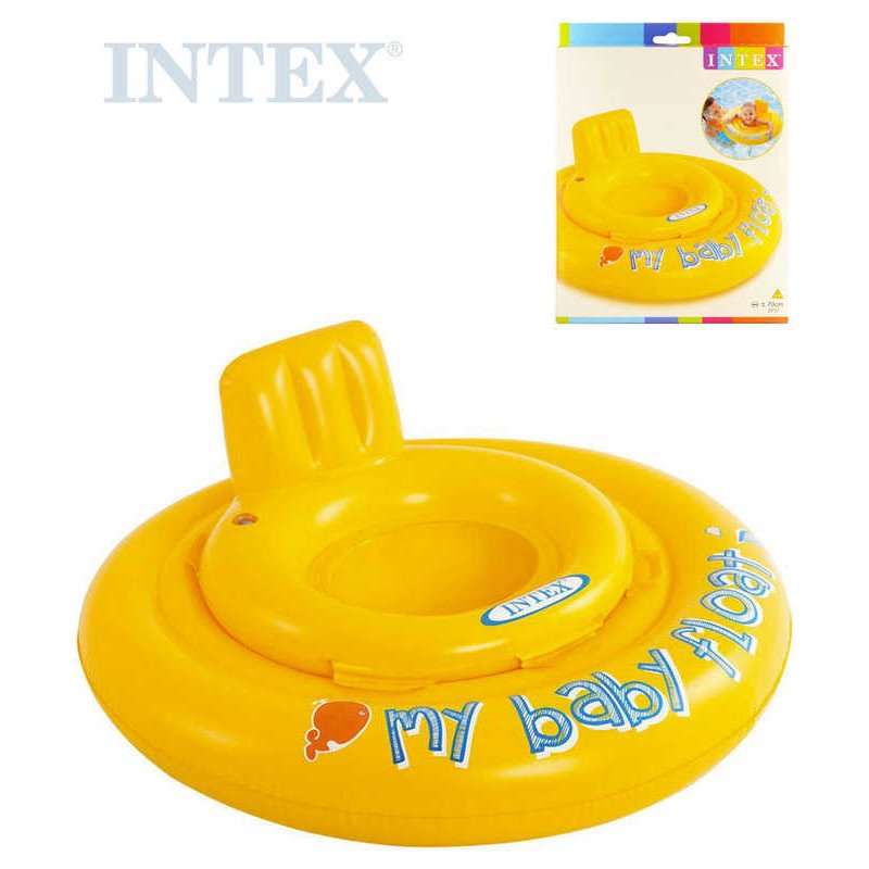INTEX Kruh s otvory na nohy nafukovací sedátko dětské 70cm s krížem 56585