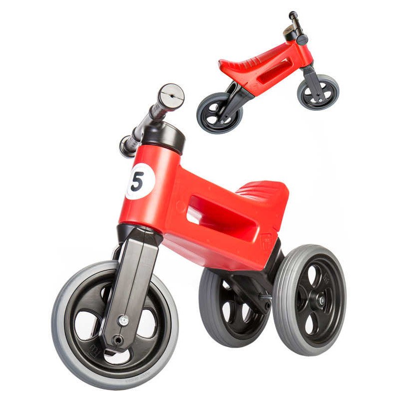 Odrážedlo Funny Wheels Rider Sport 2v1 dětské odstrkovadlo Červené plast