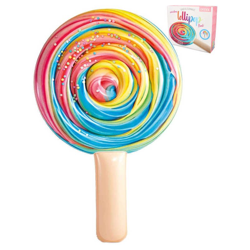 INTEX Lehátko nafukovací lízátko duhové 198x127cm matrace na vodu 58754