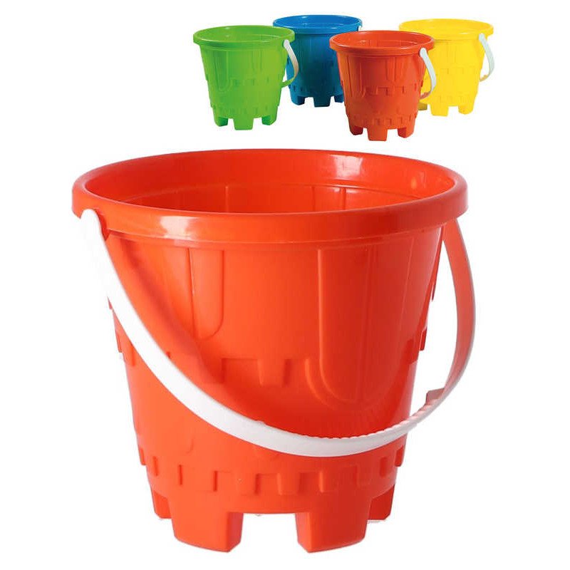 Kyblík barevný na písek formička 2v1 hrad 17cm 4 barvy plast