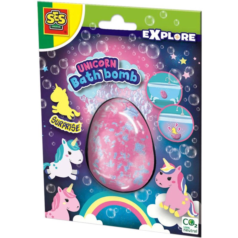 SES CREATIVE Explore Bomba šumivá do koupele s jednorožcem s prekvapením