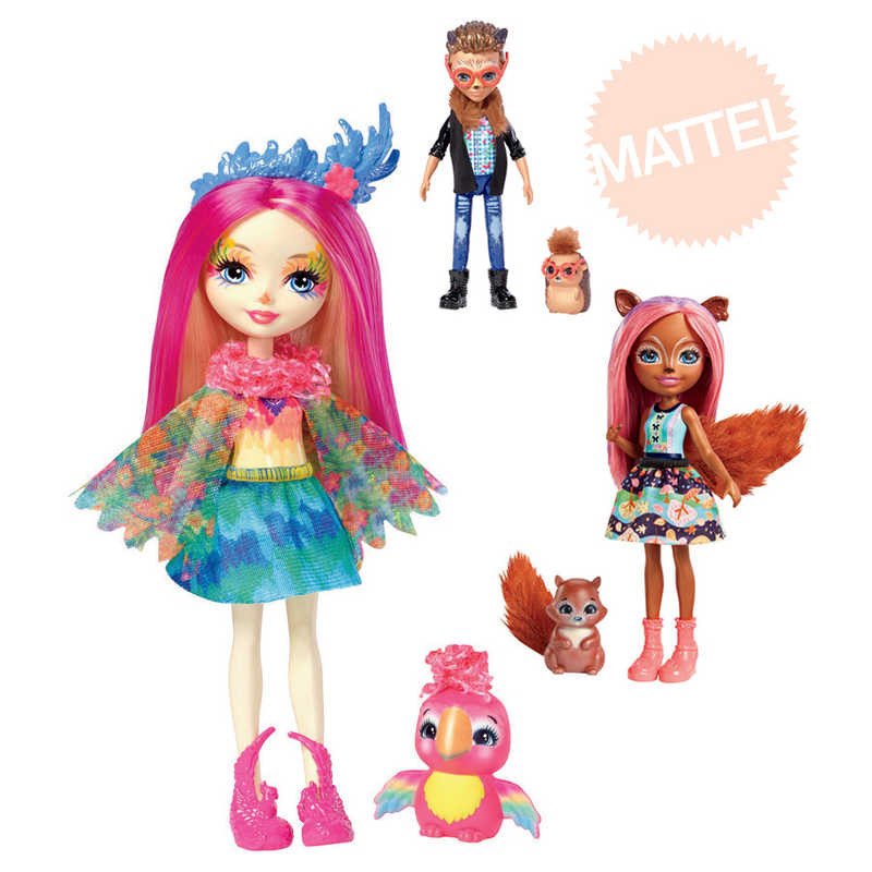 MATTEL Enchantimals set panenka / panák 15cm plus zvírátko 4 druhy