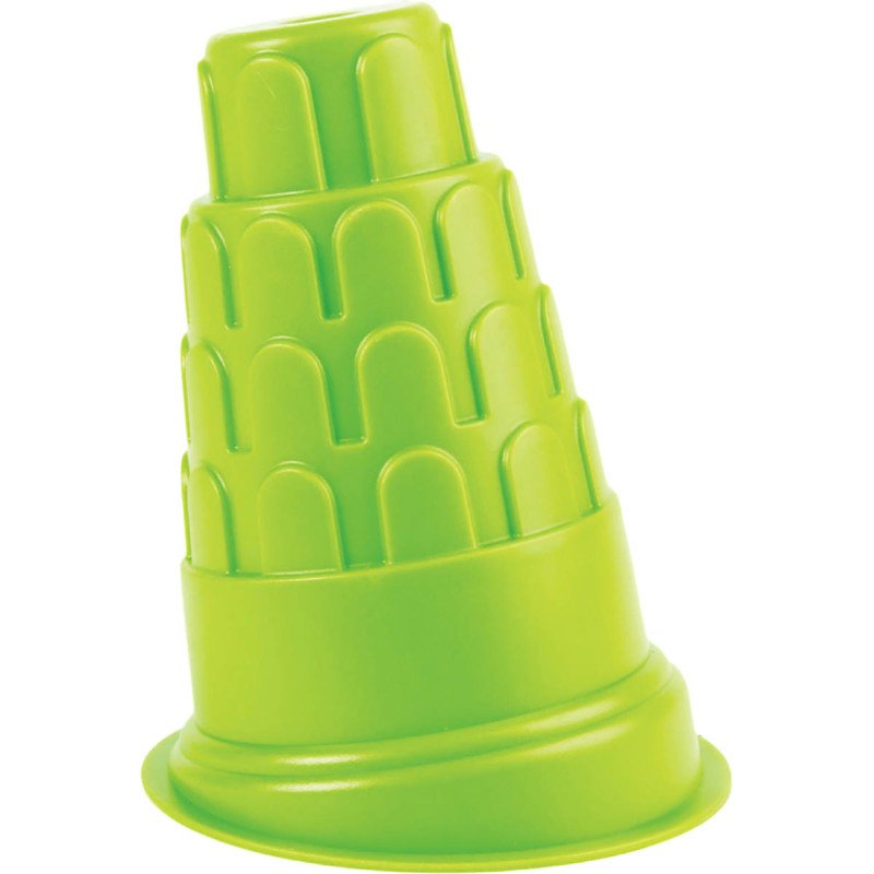 HAPE Bábovka Šikmá věž v Pise zelená baby formička na písek plast