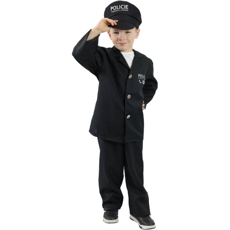 KARNEVAL Šaty Policista vel. S (110-116cm) 4-6 let Eko KOSTÝM