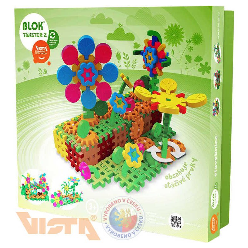 SEVA BLOK Twister 2 plastová STAVEBNICE ozubená kolečka 148 dílků