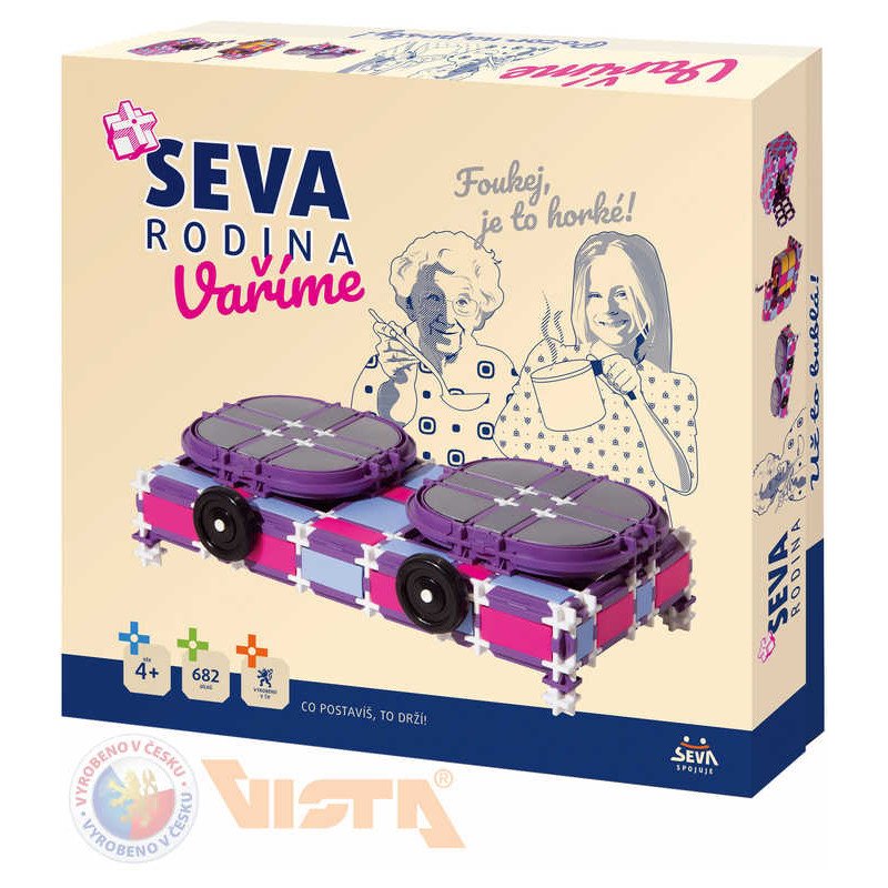 SEVA RODINA Varíme plastová STAVEBNICE 682 dílků v krabici