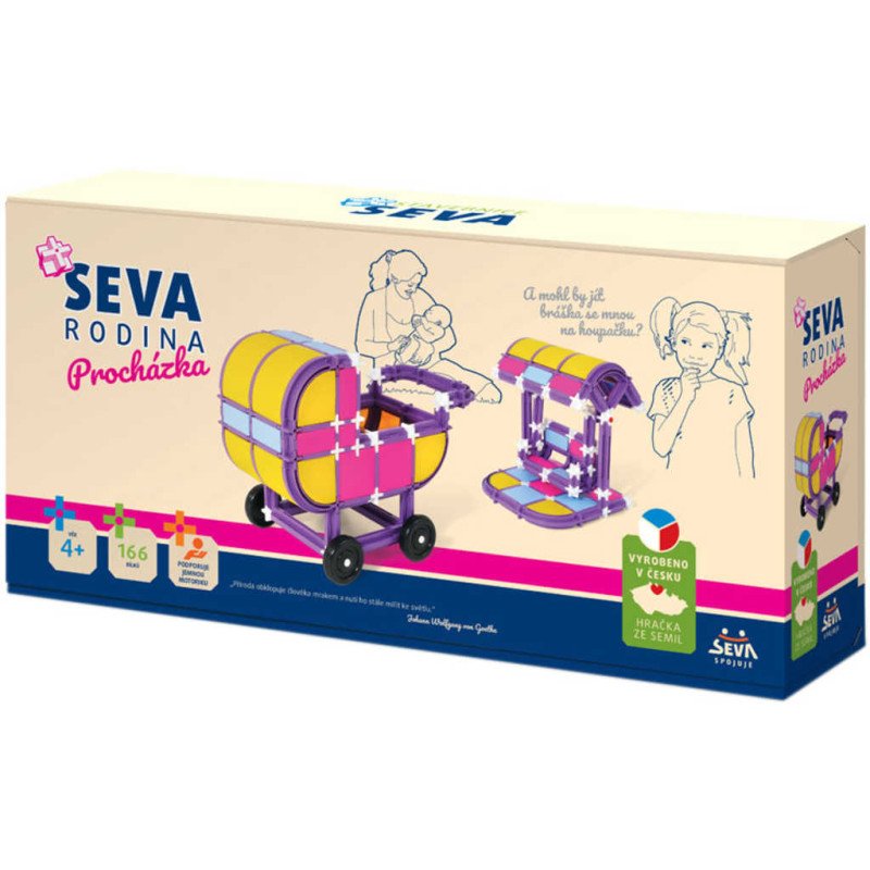 SEVA Rodina Procházka plastová STAVEBNICE 166 dílků