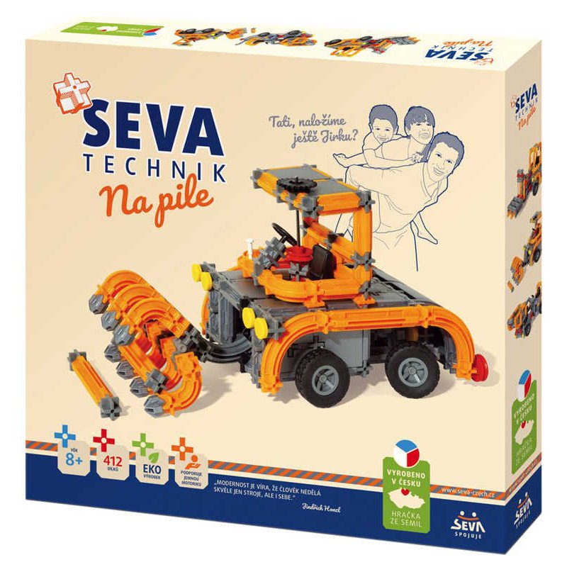 SEVA TECHNIK Na pile plastová STAVEBNICE 412 dílků v krabici