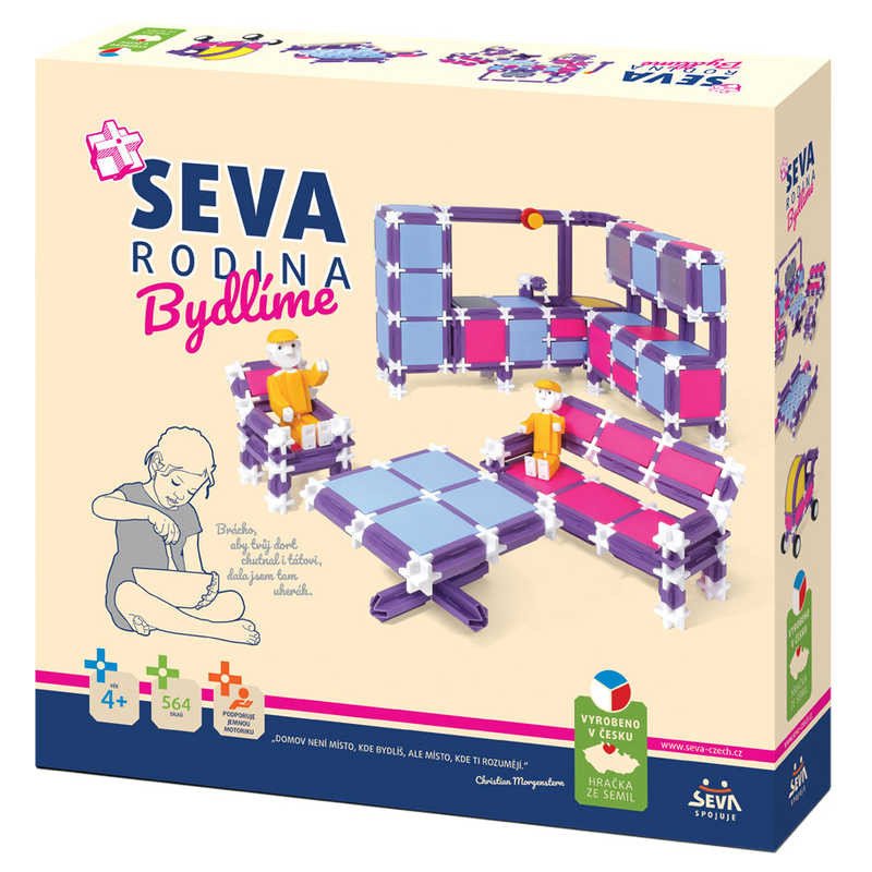 SEVA Rodina Bydlíme plastová STAVEBNICE 564 dílků