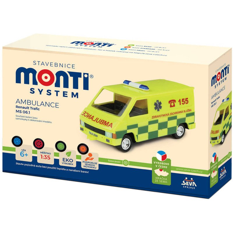 SEVA Monti System 06.1 auto žlutá ambulance sanitka MS06 0102-06