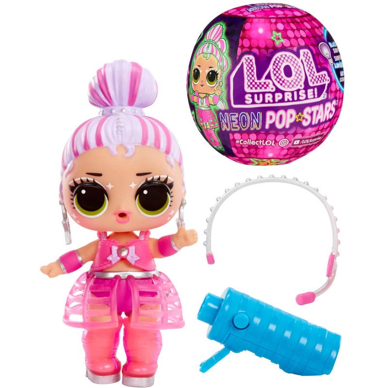 L.O.L. Surprise! Panenka Neon Pop Star TV s prekvapením různé druhy v kouli