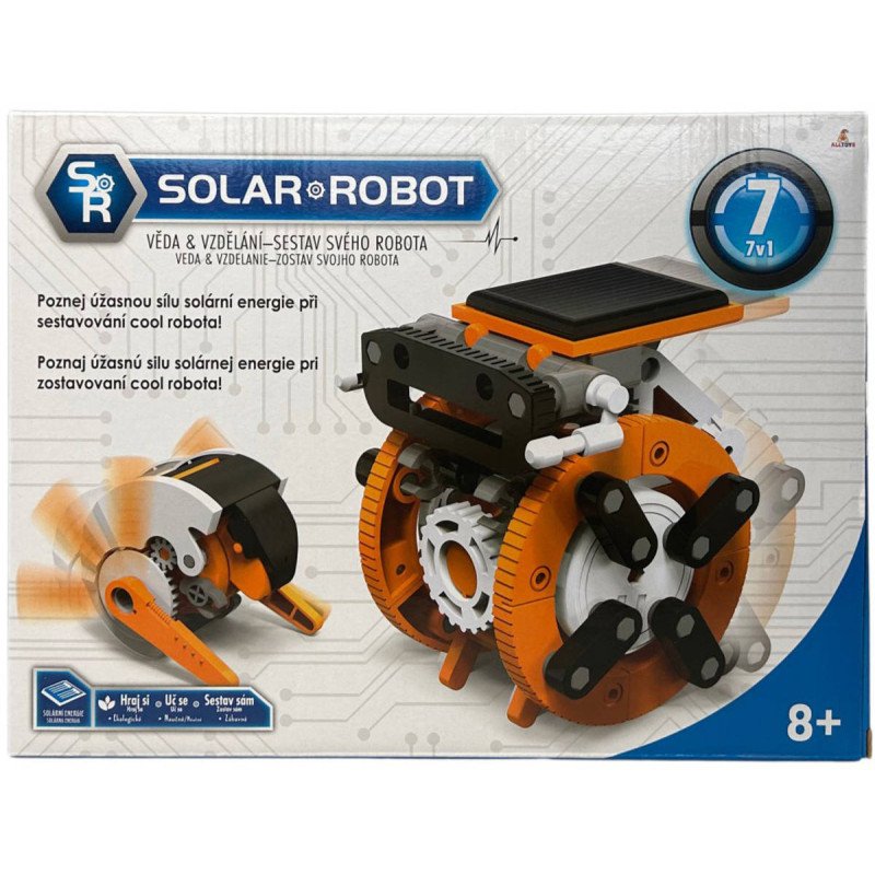 Robotická vesmírná stavebnice 6v1 funkční modely na solární pohon v krabici