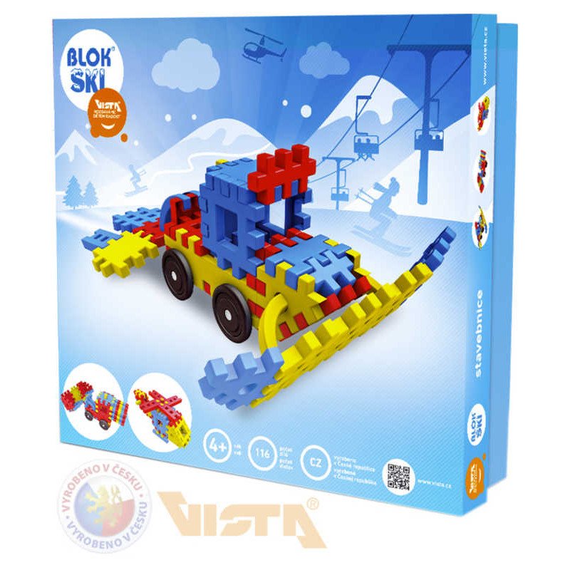 SEVA Blok Ski plastová STAVEBNICE 116 dílků v krabici