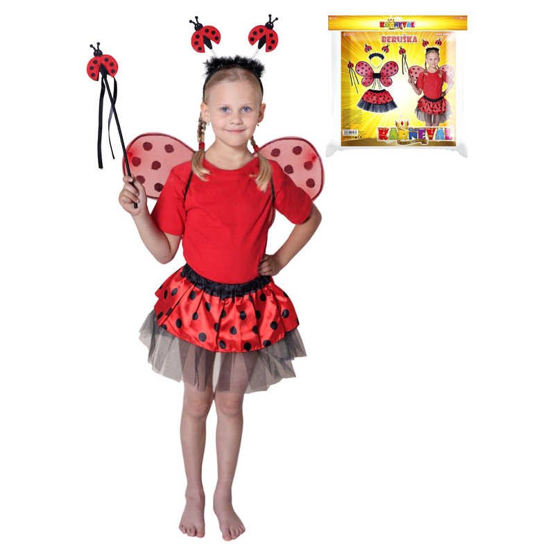 KARNEVAL Šaty beruška set s doplňky (3-10 let) KOSTÝM